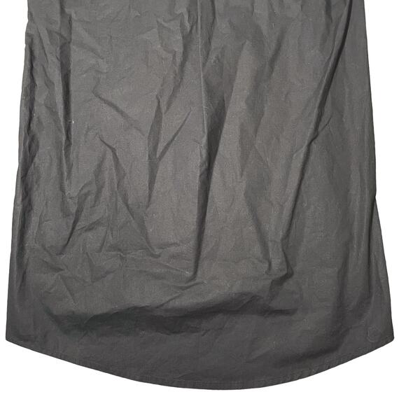 TELA Mini Dress Split Sleeve Button Accent Dropped Shoulders Black Minimalist XS - Picture 12 of 13